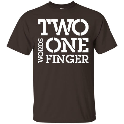 Two Word One Finger Shirt Dark Chocolate