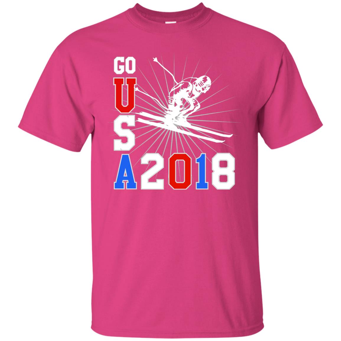 Alpine Skiing T-shirt Go Usa 2108 Cool Heliconia