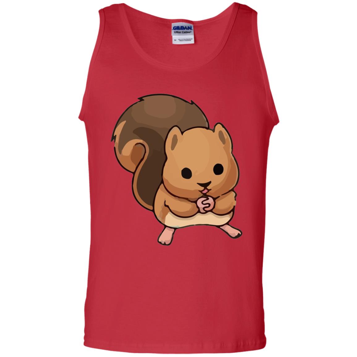 Cute Squirrel Graphic T-shirt Red
