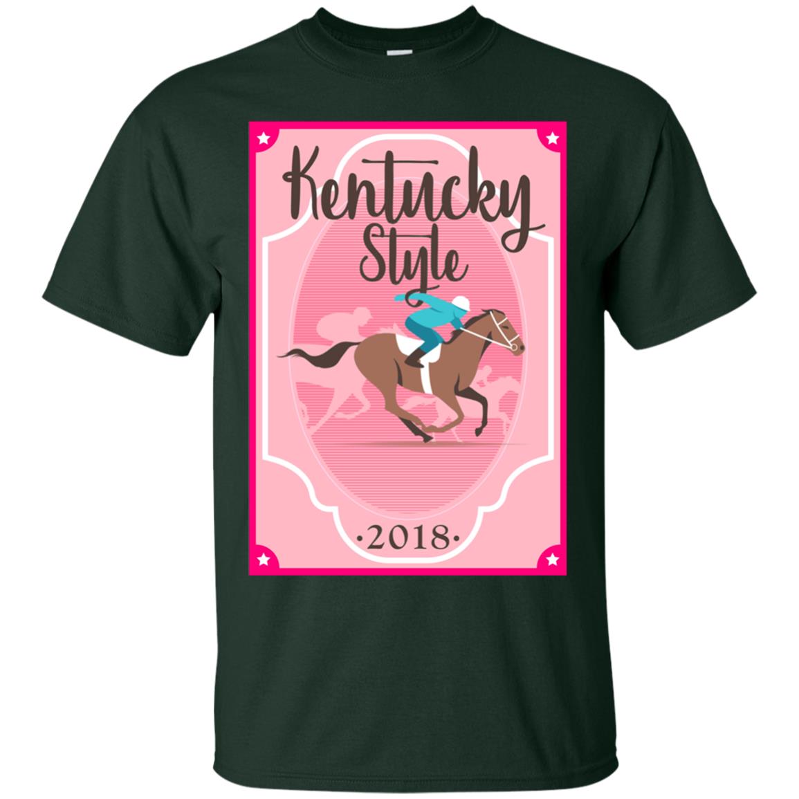 Kentucky Style 2018 Shirt Horse Racing Southern Cute Pink Forest