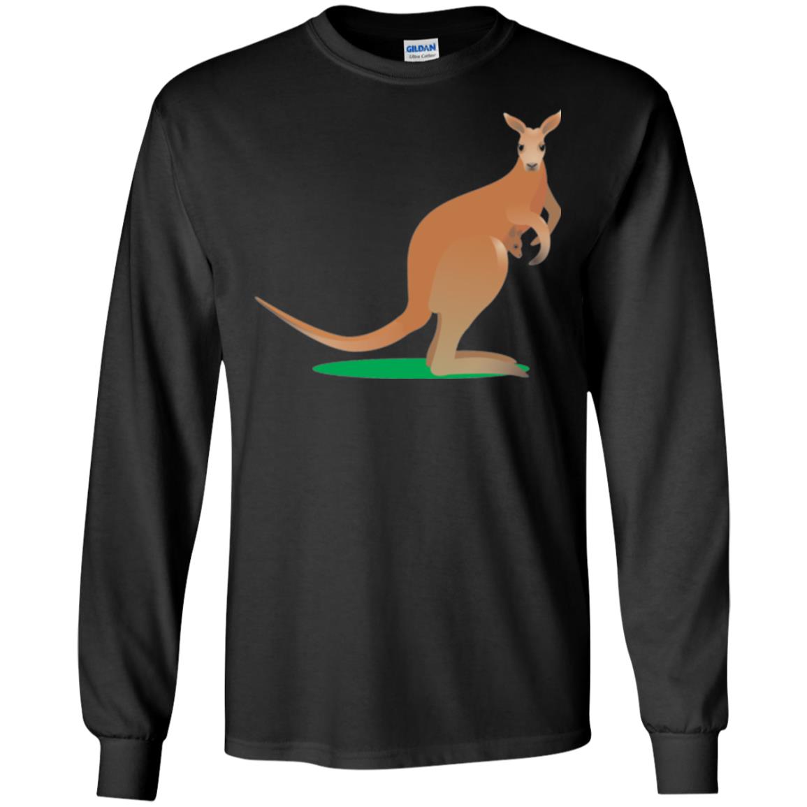 Mom Baby Kangaroo In Pouch Joey T-shirt Black