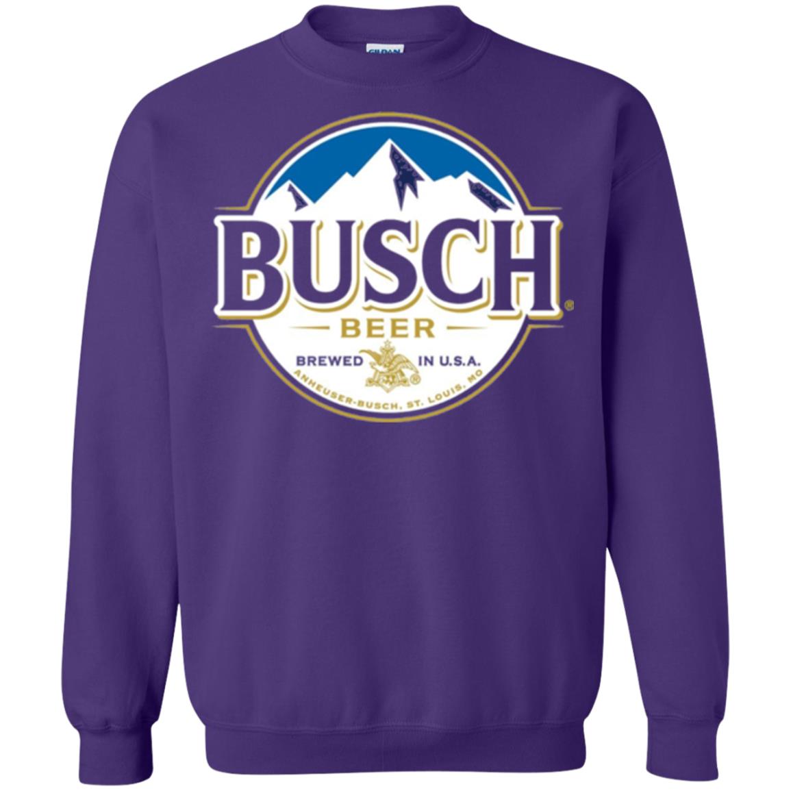Beer Lovers T-shirt Busch Beer Purple