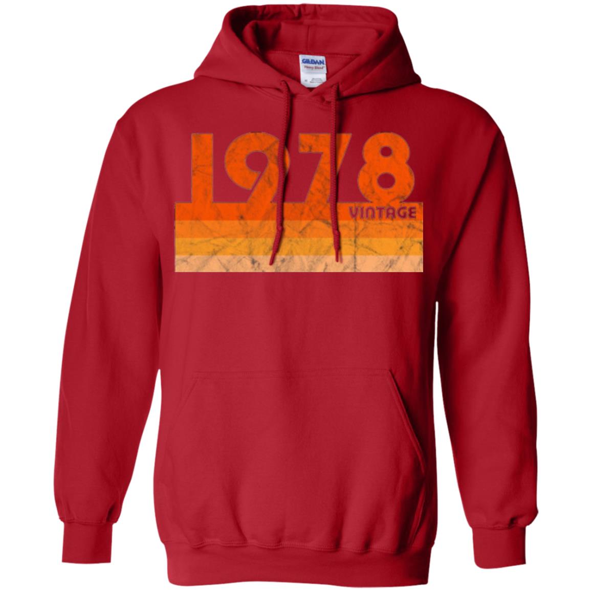 Vintage Retro 1978 T-shirt 40 Years Old Gift T-shirt Red
