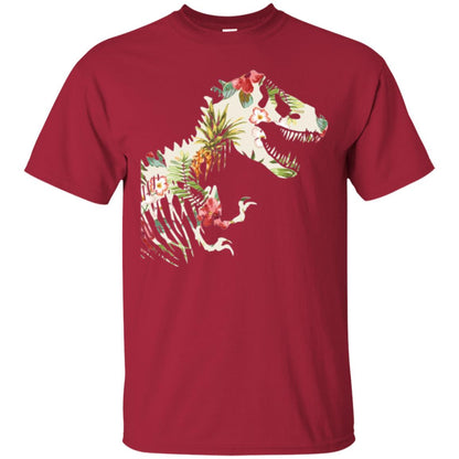 Dinosaur T-shirt Floral Tropical Hawaiian Pattern T Rex Cardinal