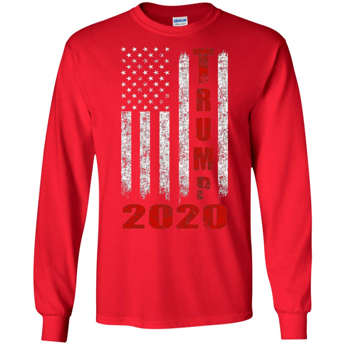 American Flag Vintage Design Trump 2020 T-shirt Red