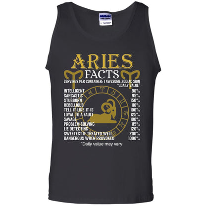 Aries Facts Zodiac Sign T-shirt Black
