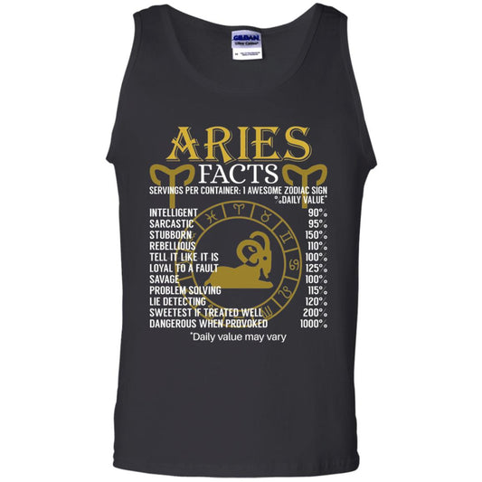Aries Facts Zodiac Sign T-shirt Black