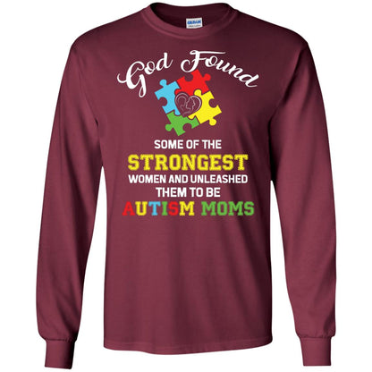 And Unleashed Them To Be Autism Moms Autism Shirt For Mom Maroon