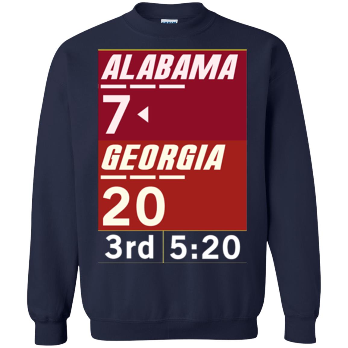Football Lover T-shirt Alabama 26-23 Comeback Win 2-sided Navy