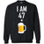 I Am 47 Plus 1 Beer 48th Birthday T-shirtG180 Gildan Crewneck Pullover Sweatshirt 8 oz.