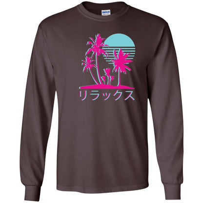Aesthetic Vaporwave Otaku Summer Shirt Dark Chocolate