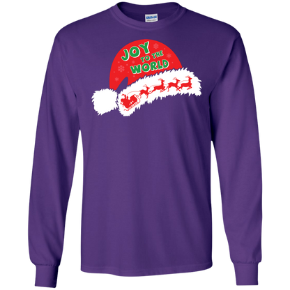 Christmas T-shirt Joy To The World Purple