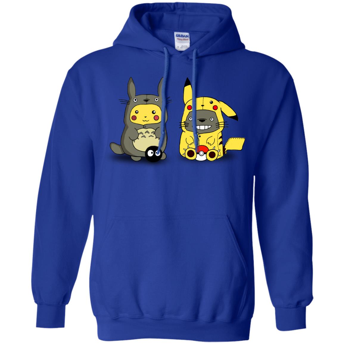 Pikachu Cosplay Totoro And Totoro Cosplay Pikachu T-shirt Royal