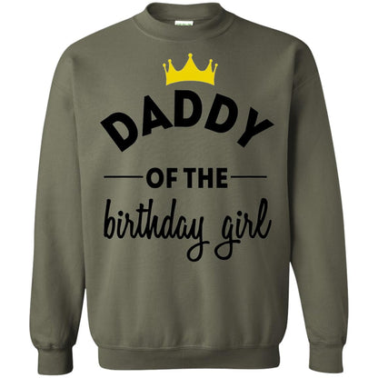 Daddy Of The Birthday Girl Party T-shirt Military Green