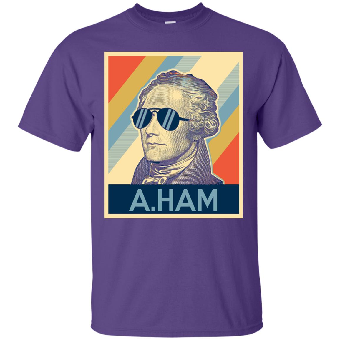 Hamilton Shirt Wearing Sunglasses Purple