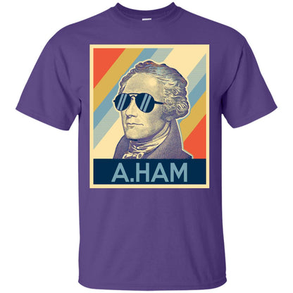 Hamilton Shirt Wearing Sunglasses Purple