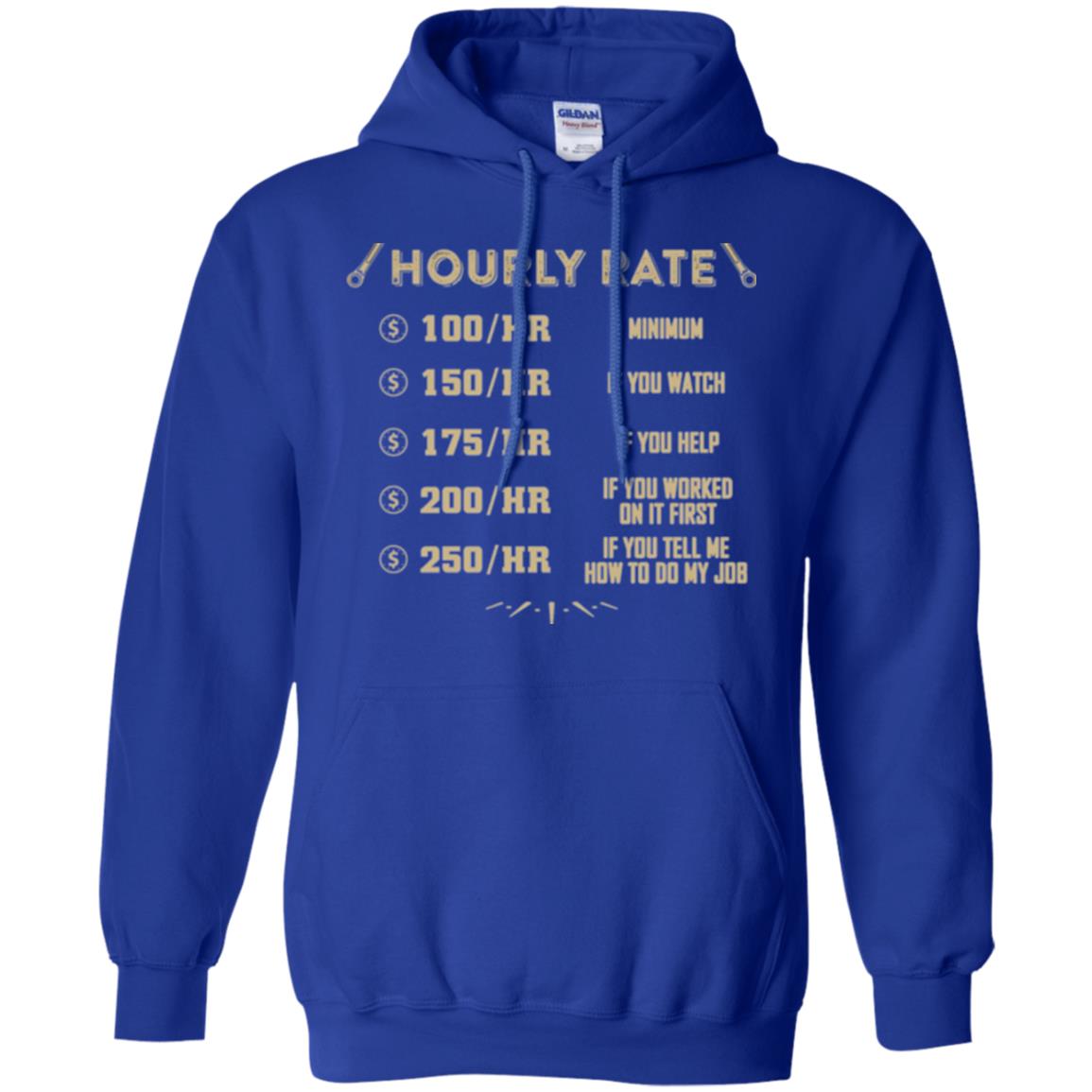 Mechanic T-shirt Mechanic Hourly Rate Royal