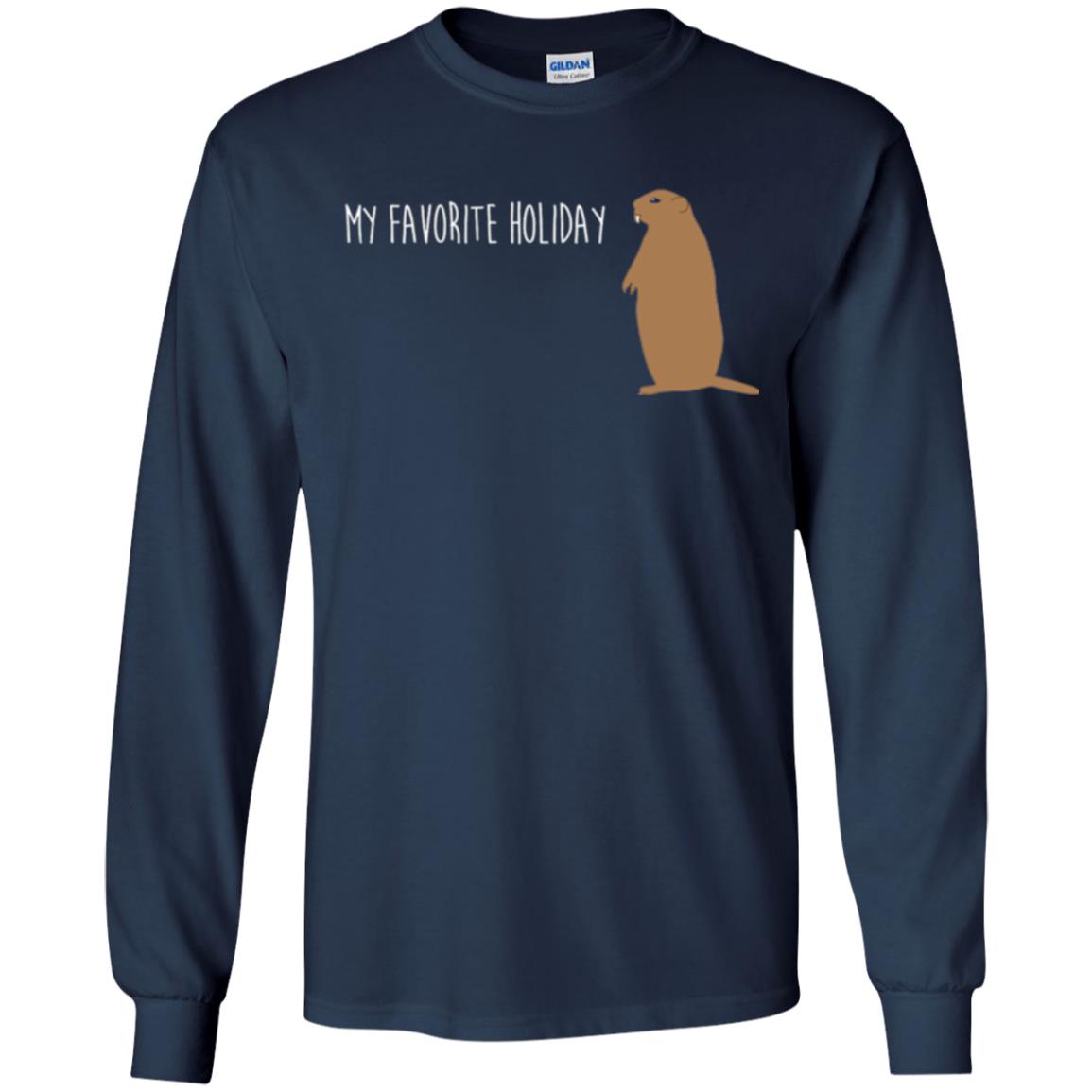Groundhog Day T-shirt My Favorite Holiday T-shirt Navy