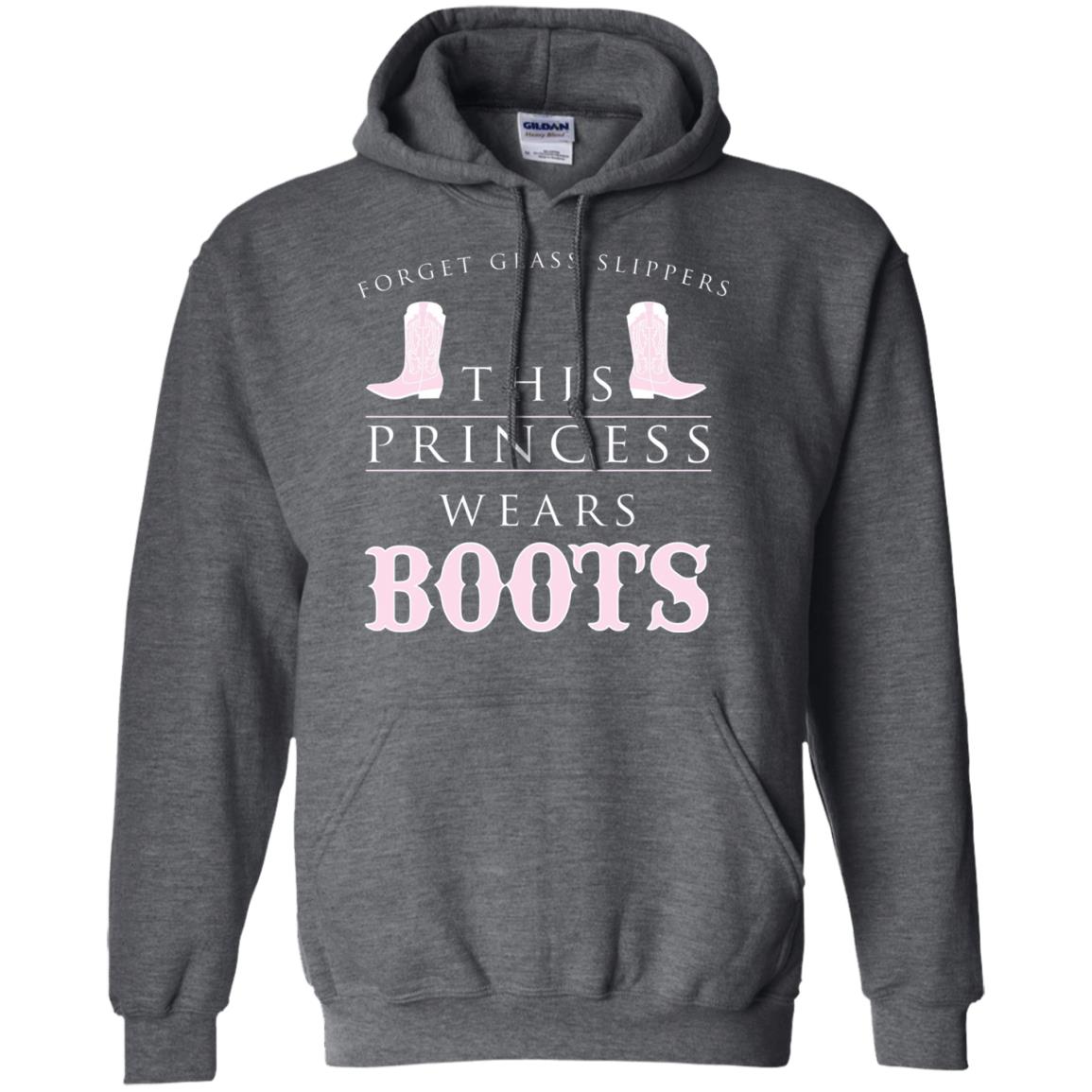 Forget Glass Slippers This Princess Wears Boots T-shirt Dark Heather