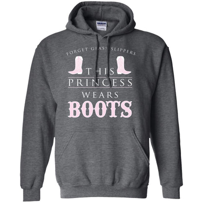 Forget Glass Slippers This Princess Wears Boots T-shirt Dark Heather
