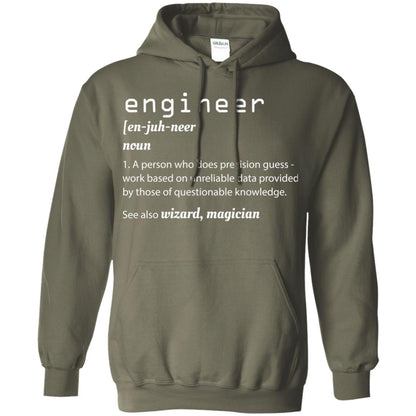 A Person Who Does Precision Guess Work Based On Engineer T-shirt Military Green
