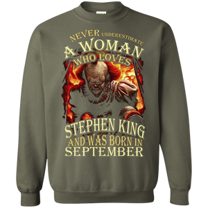 September T-shirt Never Underestimate A Woman Who Loves Stephen King