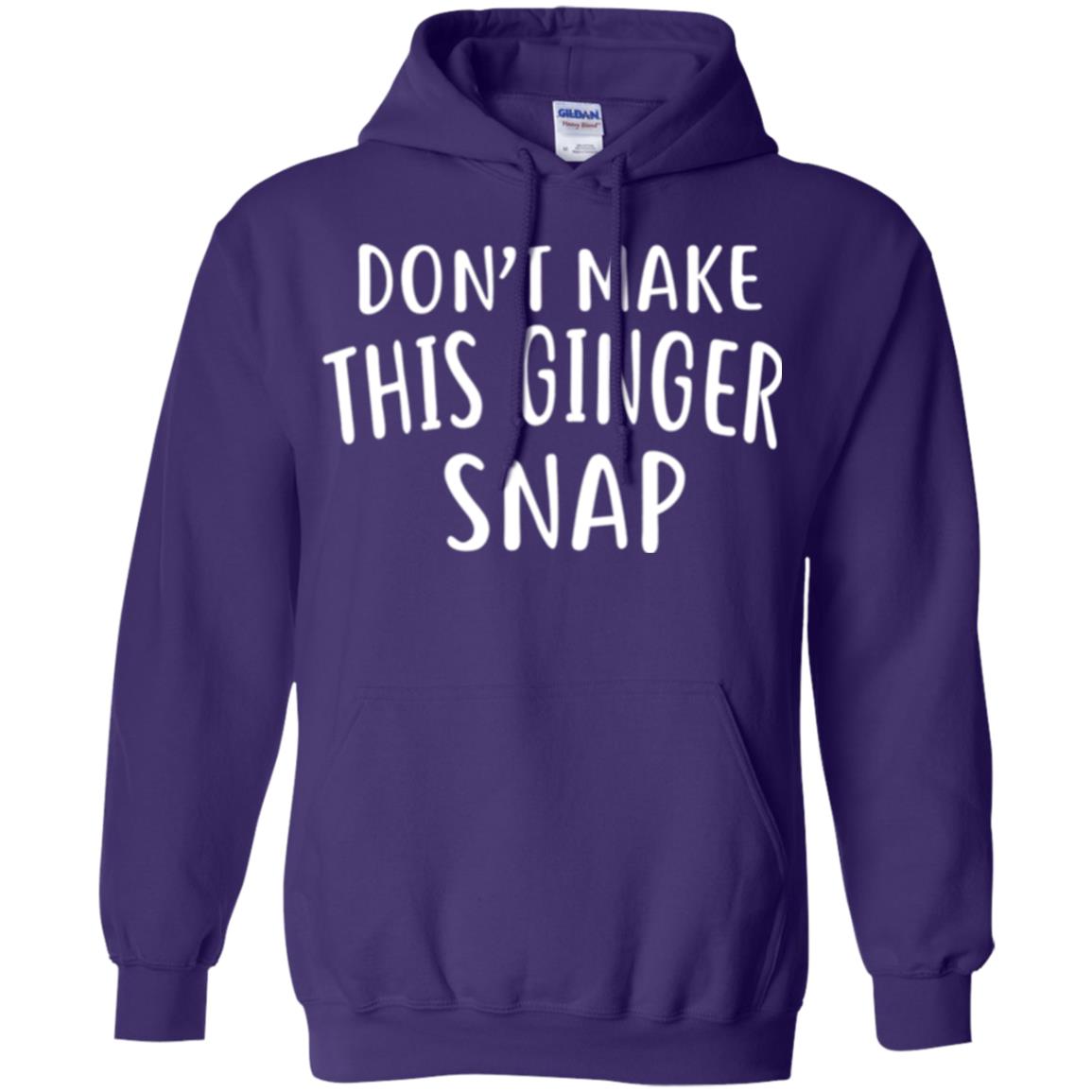Funny Redhead T-shirt Don_t Make This Ginger Snap Purple