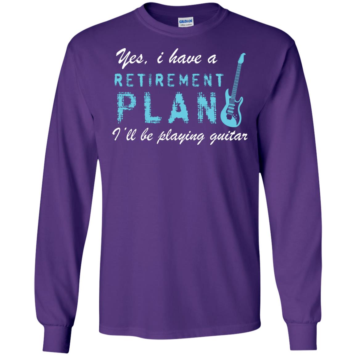 Yes I Have A Retirement Plan I’ll Be Playing Guitar Guitarist T-shirt Purple
