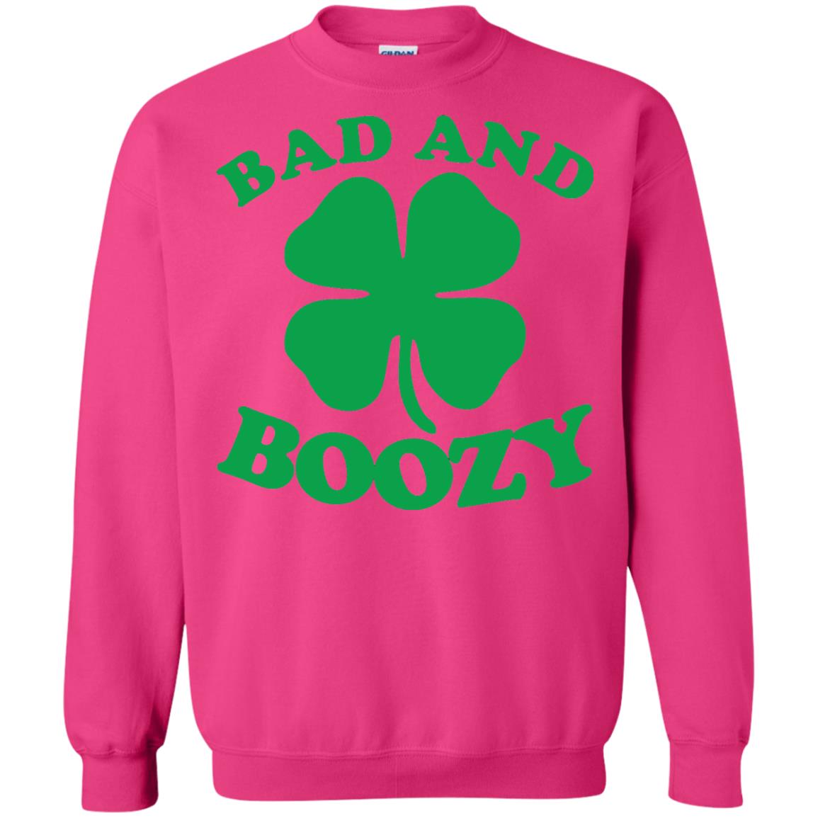 Bad And Boozy Saint Patricks Day T-shirt Heliconia