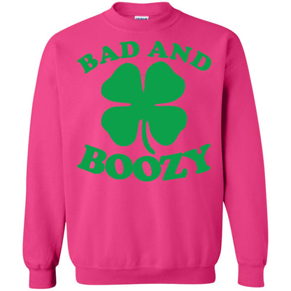 Bad And Boozy Saint Patricks Day T-shirt Heliconia