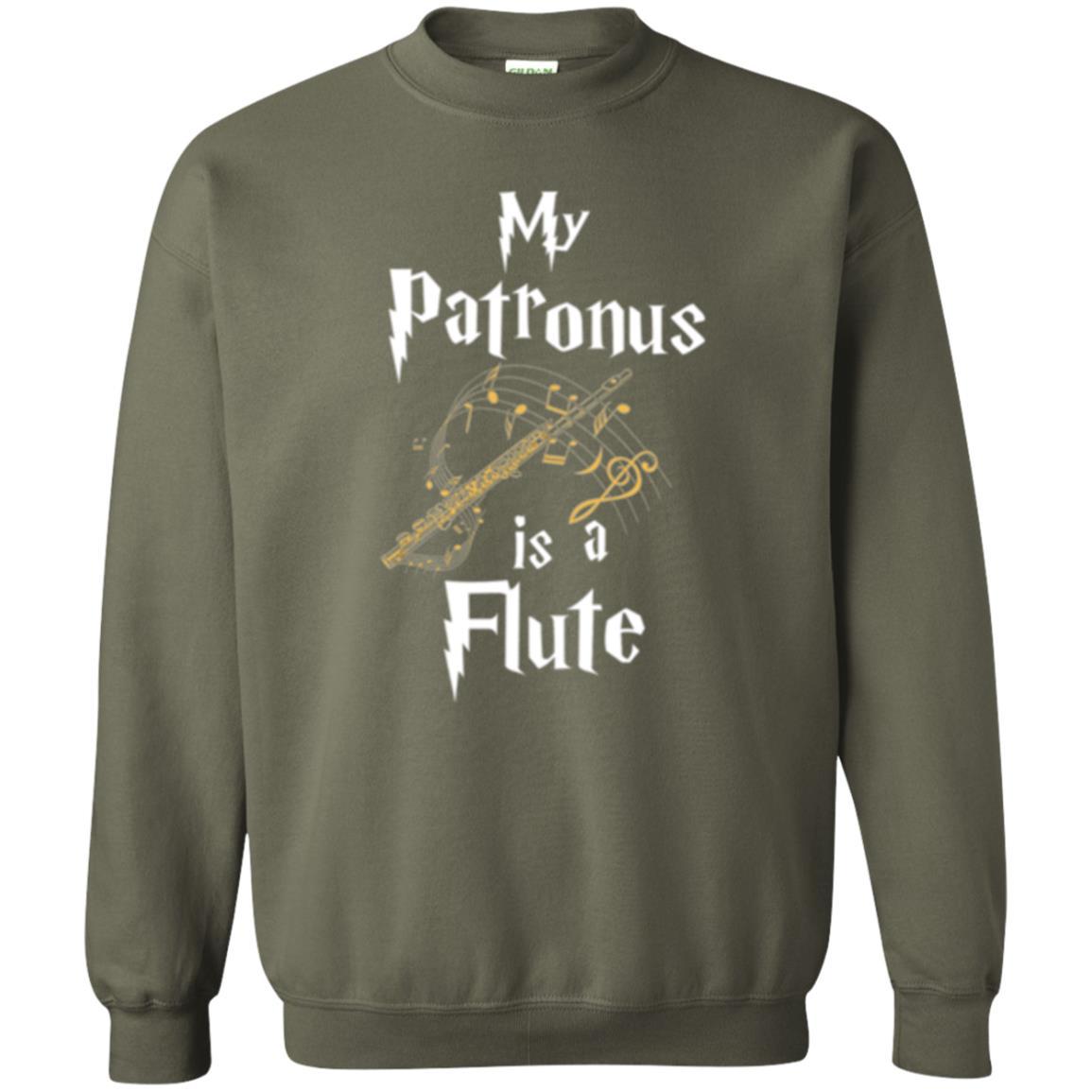 Musician T-shirt My Patronus Is A Flute Military Green