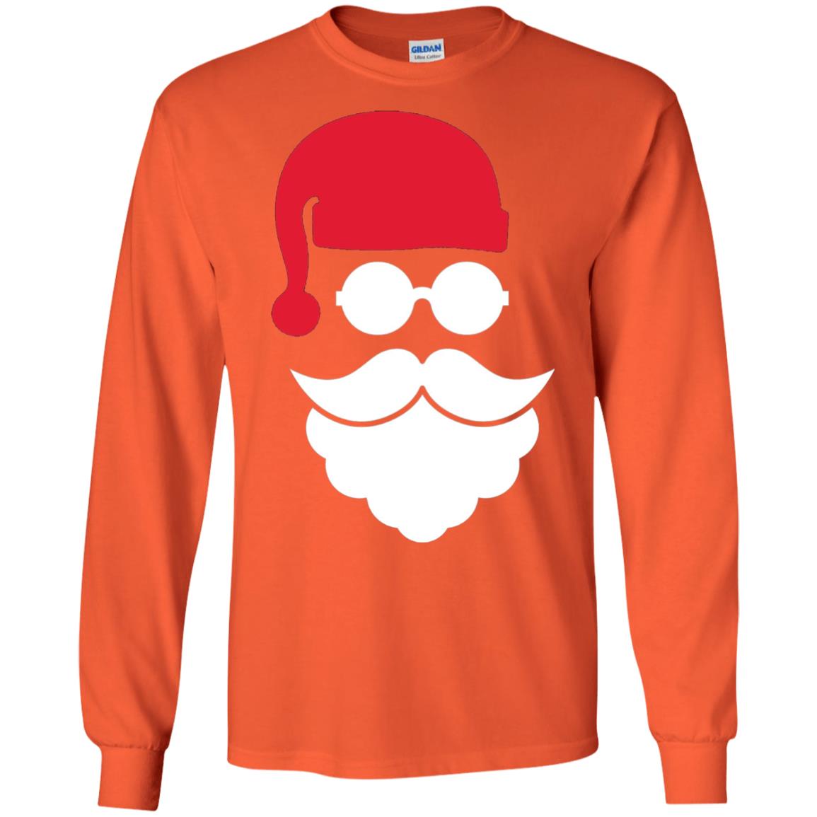 Christmas Shirt Santa Claus Face Orange