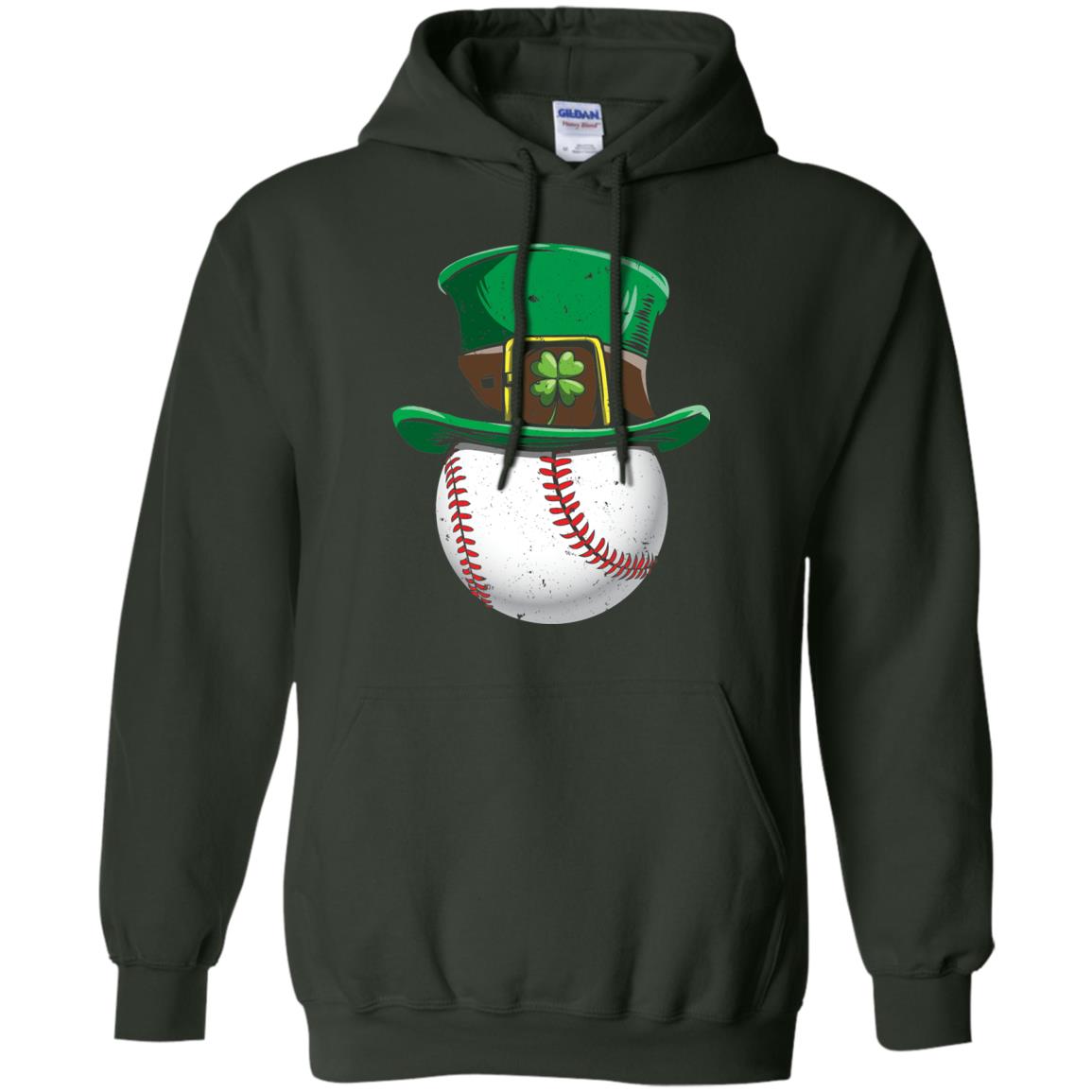 Leprechaun St. Patrick_s Day Baseball Ball T-shirt Forest Green