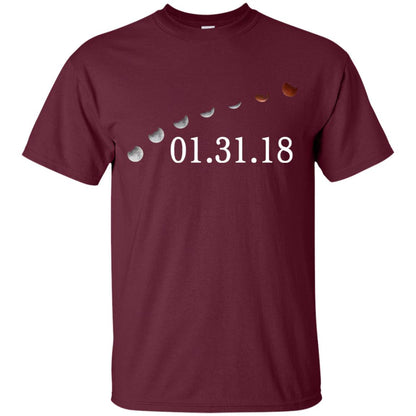 Usa Total Lunar Eclipse On January 31, 2018 T-shirt Maroon