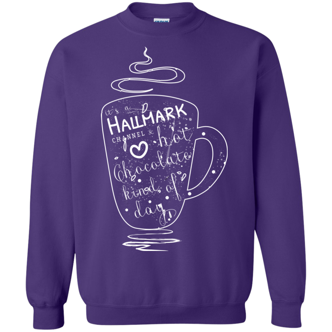 Christmas T-shirt It's A Hallmark Hot Chocolate Kind Of Day Purple