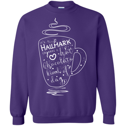 Christmas T-shirt It's A Hallmark Hot Chocolate Kind Of Day Purple
