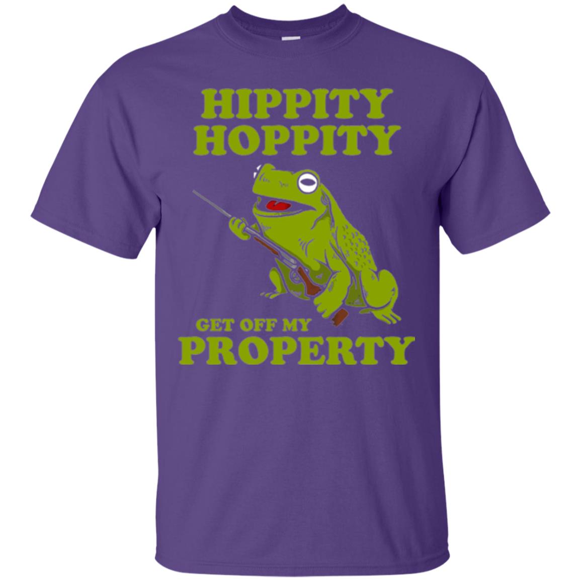 Frog Lover T-shirt Hippity Hoppity Get Off My Property Purple