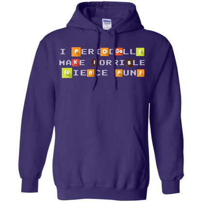 Science T-shirt I Periodically Make Horrible Science Puns Purple