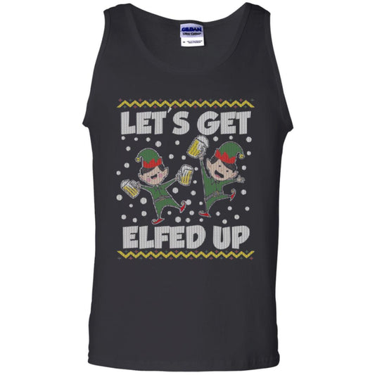 Christmas T-shirt Let's Get Elfed Up Black