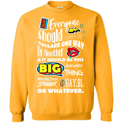 Whether You_re Straight Gay Bi Or Whatever Lgbt Shirt Gold