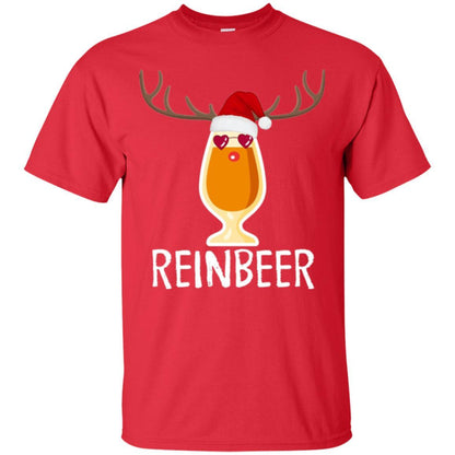 Beer Lover T-shirt Reinbeer Mery Christmas Red