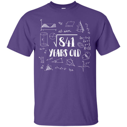 Square Root Of 841 29th Birthday 29 Years Old Math T-shirt Purple