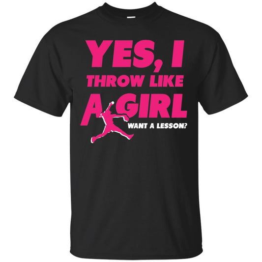 Softball Girl Shirt Throw Like A Girl Black