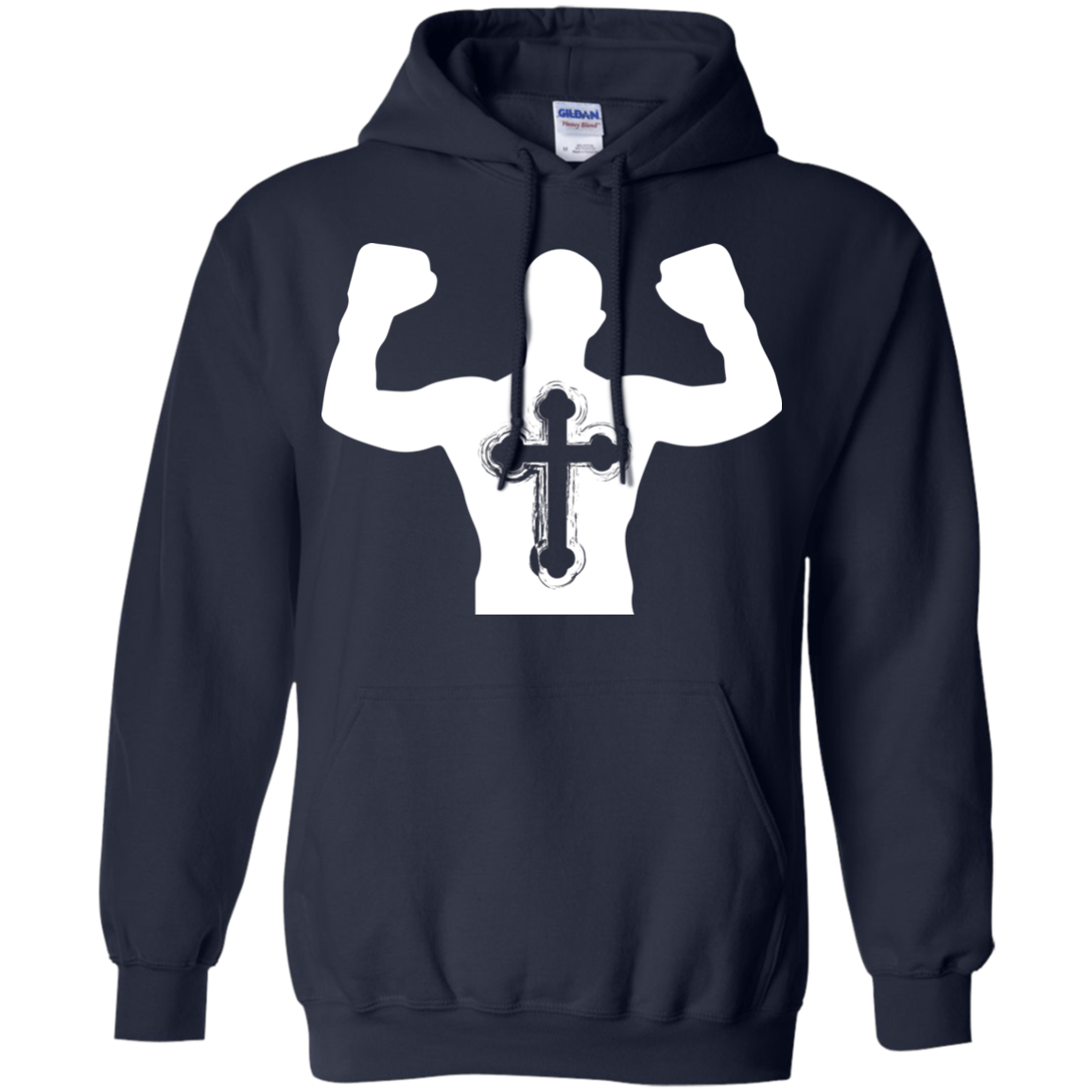 Christian Gym Exercise Workout T-shirt Navy
