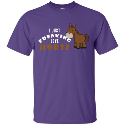 I Just Freaking Love Horse Shirt Purple