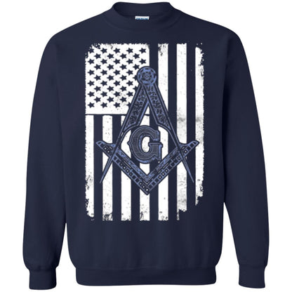 Freemason Usa Flag Logo Freemasonry America T-shirt Navy