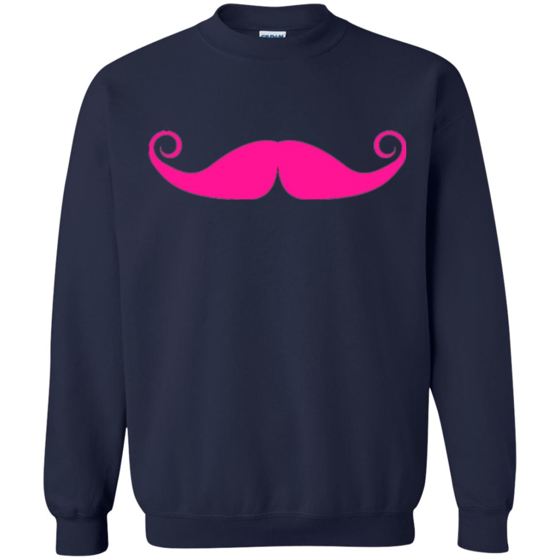 Pink Mustache T-shirt Funny Gift For Men Navy