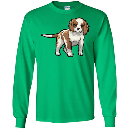Cute Blenheim Cavalier King Charles Spaniel T-shirt Irish Green