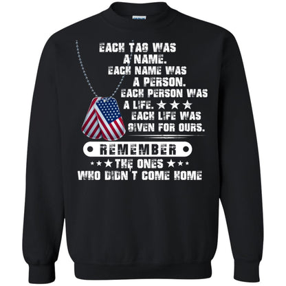 Each Tag Was A Name. Each Name Was A Person. Each Person Was A Life Shirt Black