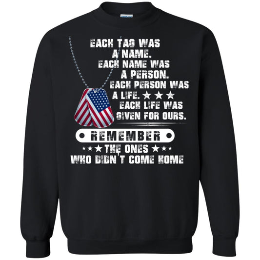 Each Tag Was A Name. Each Name Was A Person. Each Person Was A Life Shirt Black